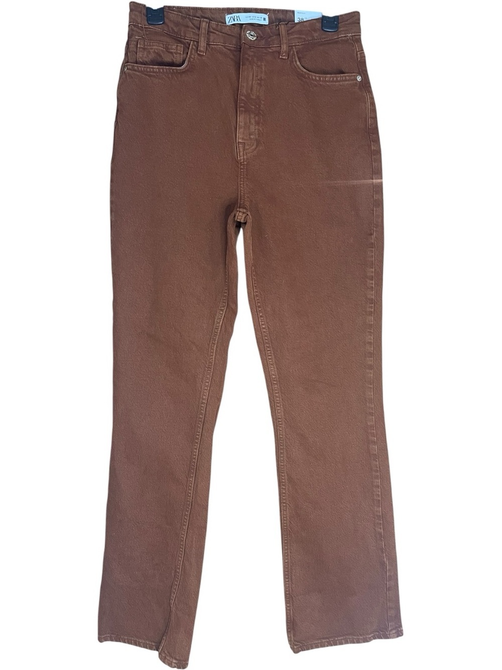 Zara Bootcut Straight Leg Jeans Brown